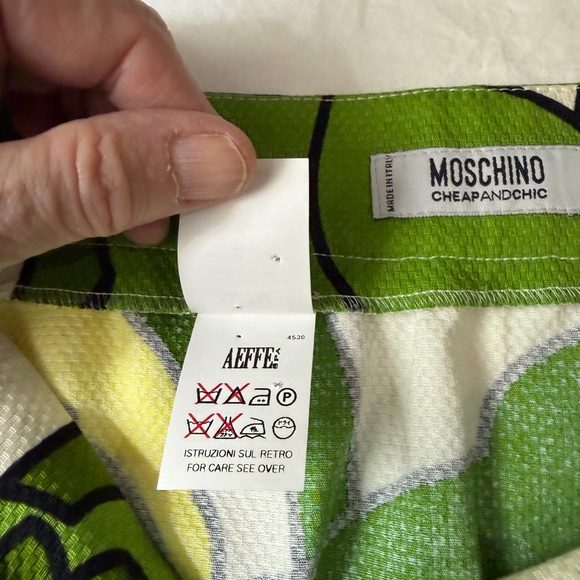 Vintage MOSCHINO CHEAP & CHIC Mod Floral Mini Skirt Flare RARE 8 - Picture 7 of 14